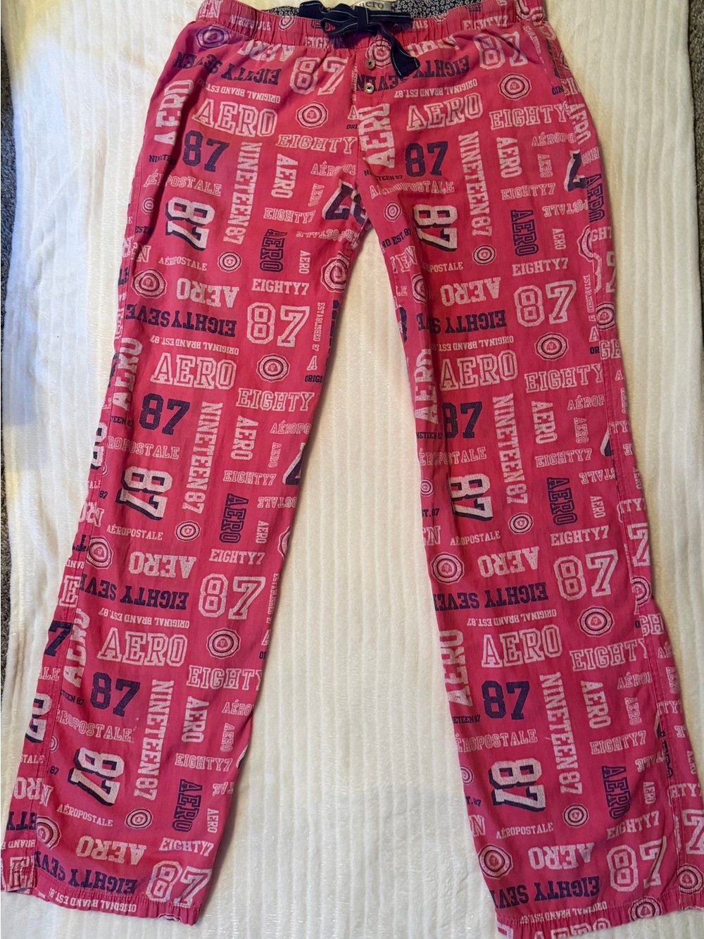 Aeropostale Pink Logo Pajama Pants Size M
